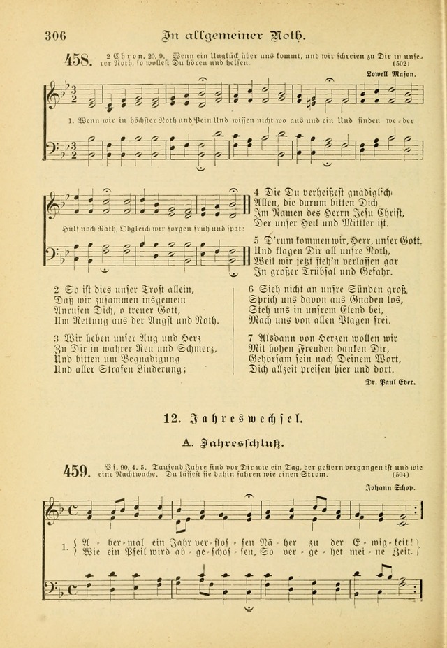 Gesangbuch mit Noten: herausgegeben von der Allgemeinen Conferenz der Mennoniten von Nord-Amerika (3rd. Aufl.) page 306