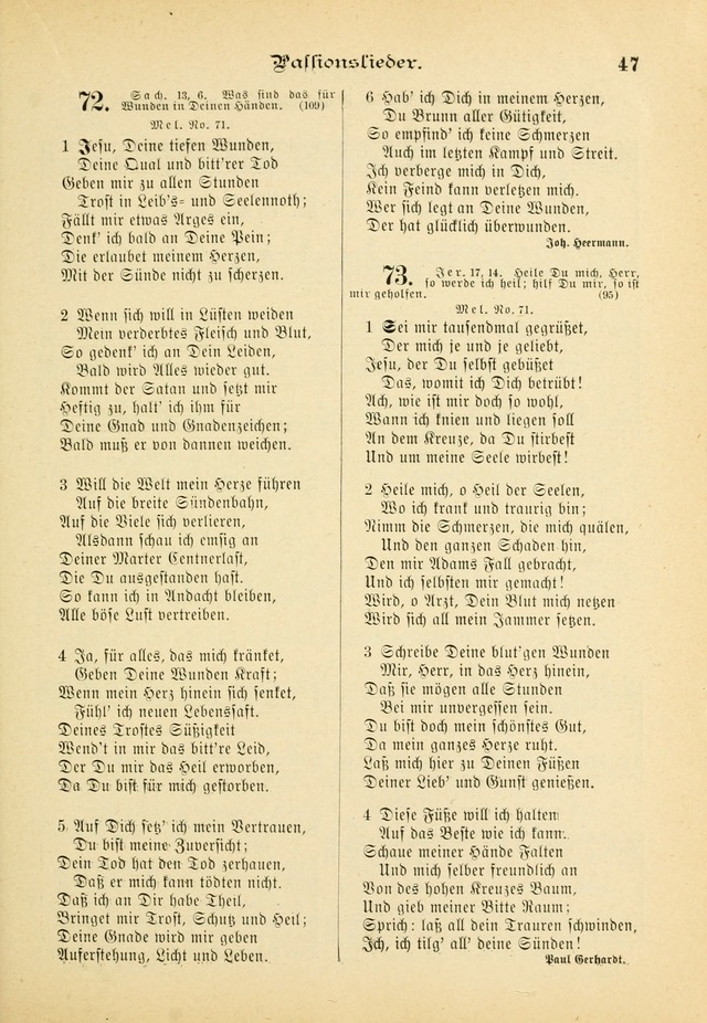 Gesangbuch mit Noten: herausgegeben von der Allgemeinen Conferenz der Mennoniten von Nord-Amerika (3rd. Aufl.) page 47