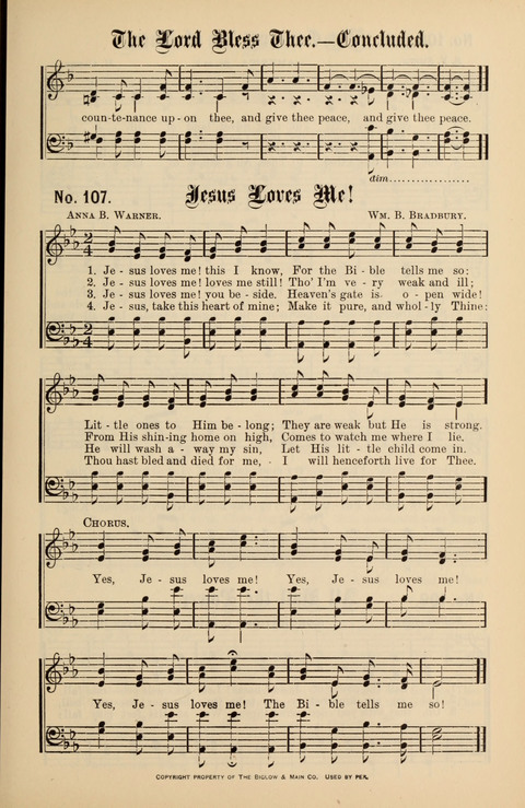 Gospel Melodies New and Old: For use in the Universalist Church page 105