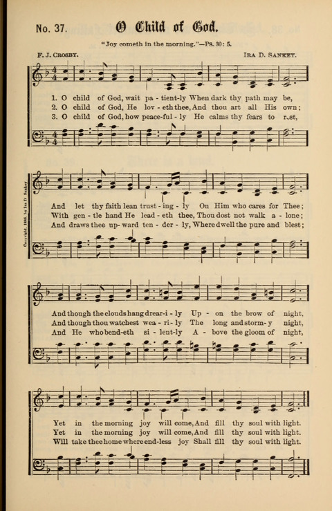 Gospel Melodies New and Old: For use in the Universalist Church page 37