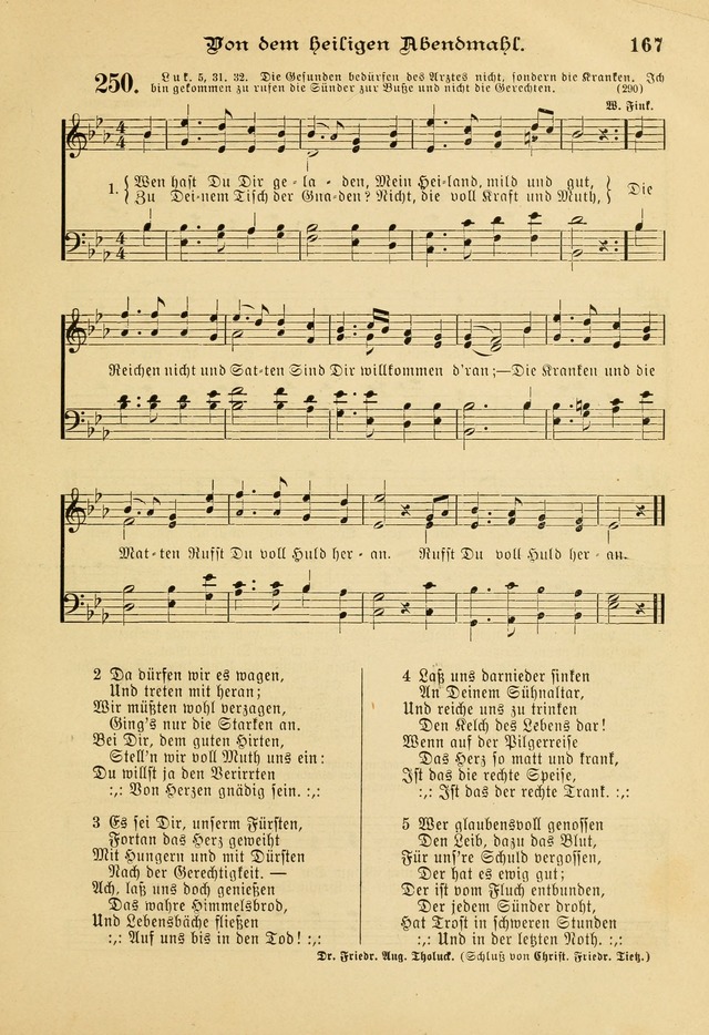 Gesangbuch mit Noten: herausgegeben von der Allgemeinen Conferenz der Mennoniten von Nord-Amerika page 167