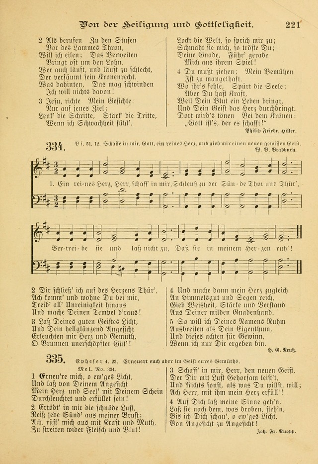 Gesangbuch mit Noten: herausgegeben von der Allgemeinen Conferenz der Mennoniten von Nord-Amerika page 221