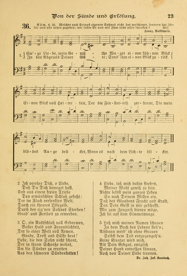 Gesangbuch mit Noten: herausgegeben von der Allgemeinen Conferenz der Mennoniten von Nord-Amerika page 23