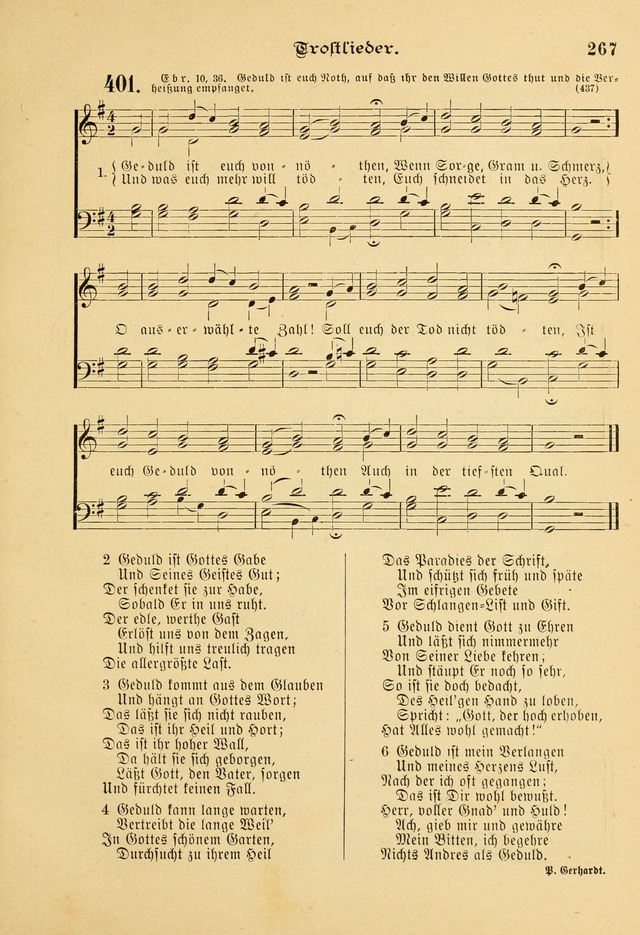 Gesangbuch mit Noten: herausgegeben von der Allgemeinen Conferenz der Mennoniten von Nord-Amerika page 267