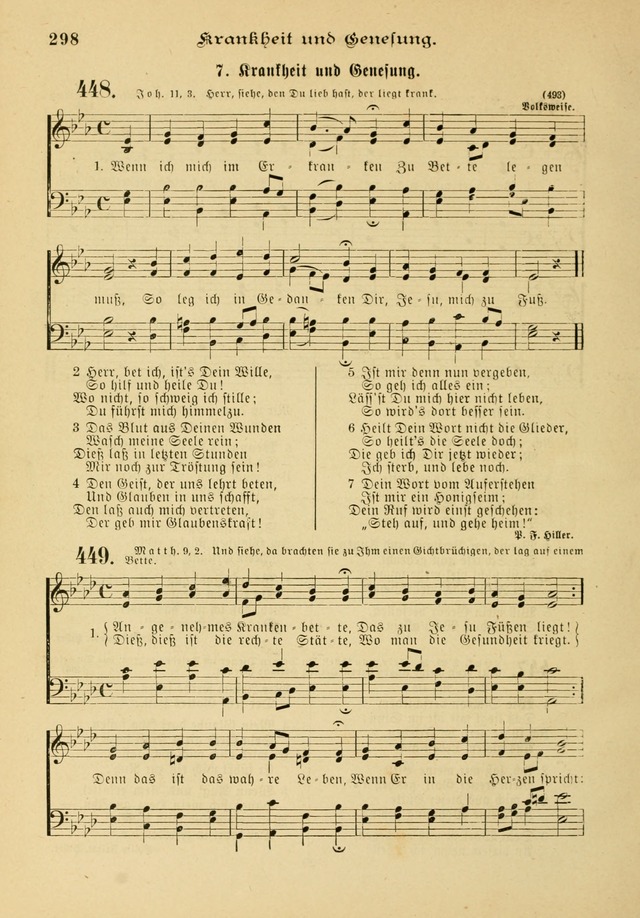 Gesangbuch mit Noten: herausgegeben von der Allgemeinen Conferenz der Mennoniten von Nord-Amerika page 298