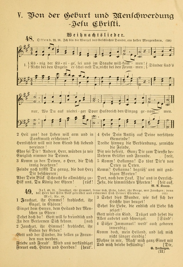 Gesangbuch mit Noten: herausgegeben von der Allgemeinen Conferenz der Mennoniten von Nord-Amerika page 31