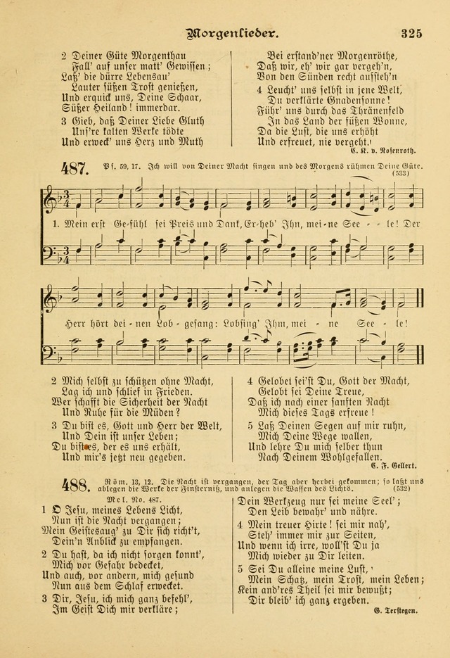 Gesangbuch mit Noten: herausgegeben von der Allgemeinen Conferenz der Mennoniten von Nord-Amerika page 325