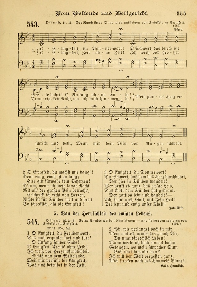Gesangbuch mit Noten: herausgegeben von der Allgemeinen Conferenz der Mennoniten von Nord-Amerika page 355