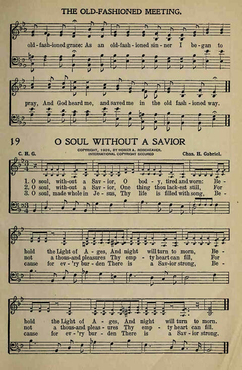 The Gospel in Song: for Use in Evangelistic Meetings or Any Service of the Church page 19