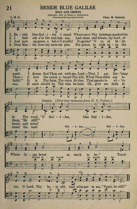 The Gospel in Song: for Use in Evangelistic Meetings or Any Service of the Church page 21