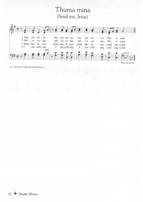 Global Songs 2: songs of faith, hope, and liberation from the church aroundd the world page 12