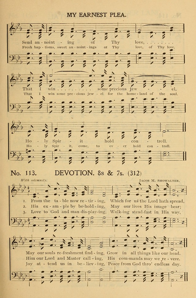 Gospel Songs and Hymns No. 1: for the sunday school, prayer meeting, social meeting, general song service page 113