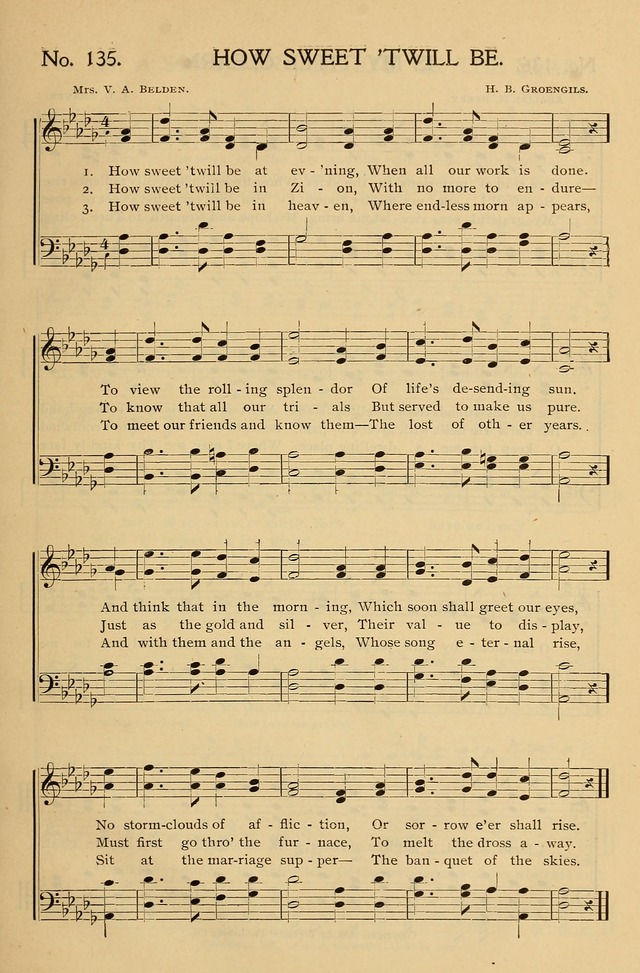 Gospel Songs and Hymns No. 1: for the sunday school, prayer meeting, social meeting, general song service page 135
