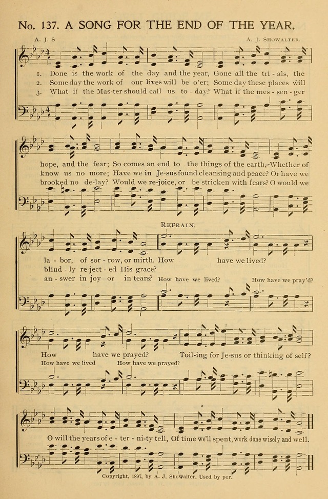 Gospel Songs and Hymns No. 1: for the sunday school, prayer meeting, social meeting, general song service page 137