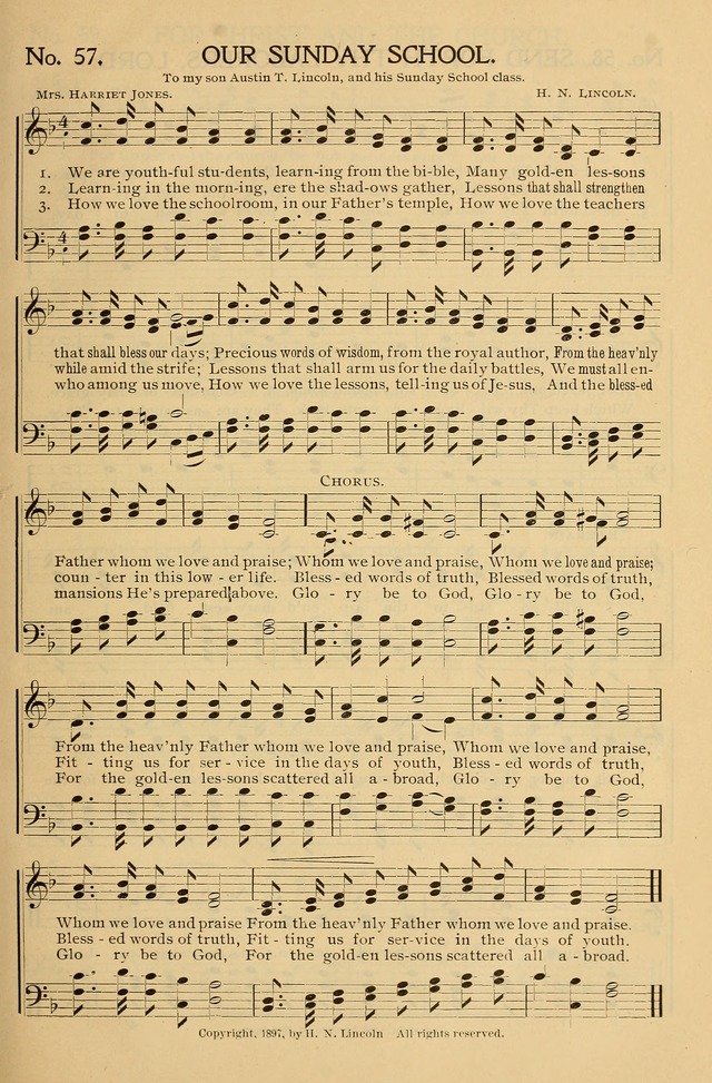 Gospel Songs and Hymns No. 1: for the sunday school, prayer meeting, social meeting, general song service page 57