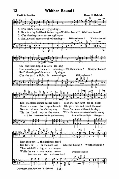 Gospel Songs for Men: a Collection of Quartets and Choruses for Male Voices page 13