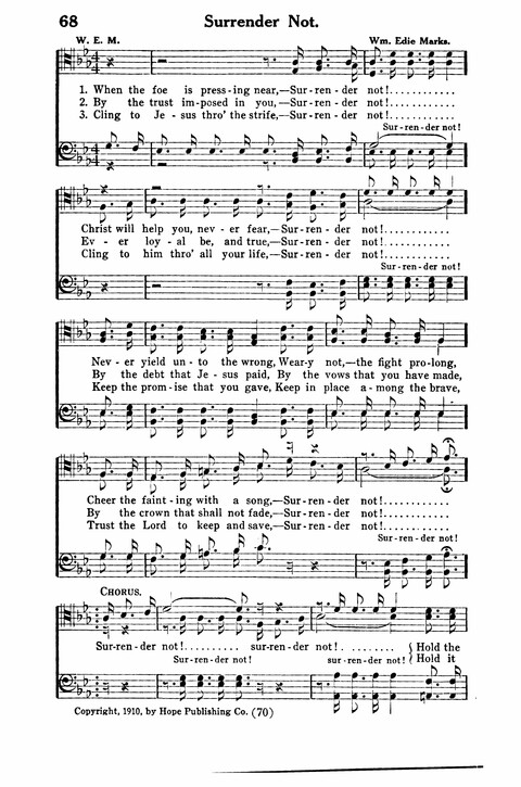 Gospel Songs for Men: a Collection of Quartets and Choruses for Male Voices page 68