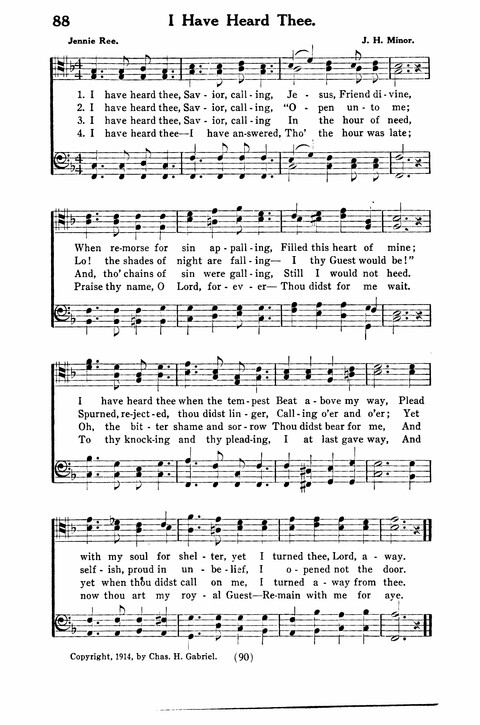 Gospel Songs for Men: a Collection of Quartets and Choruses for Male Voices page 88