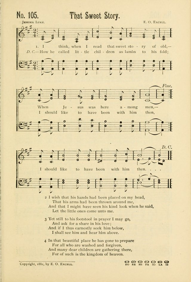 The Gospel in Song: combining "Sing the Gospel", "Echoes of Eden", and Other Selected Songs and Solos for the Sunday school page 105