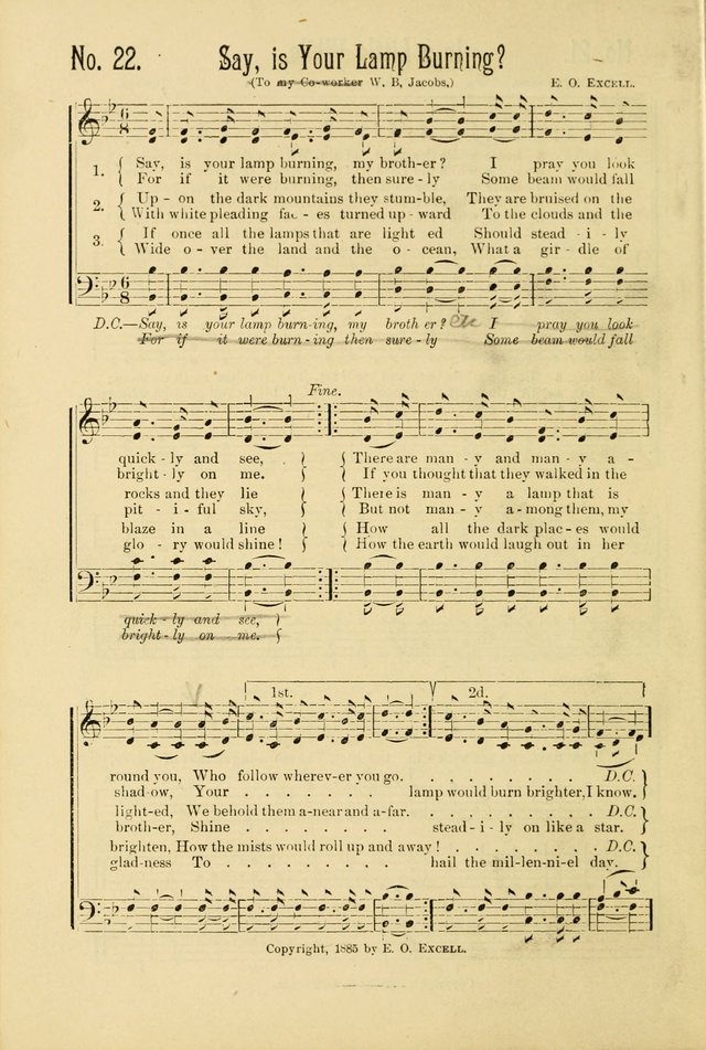 The Gospel in Song: combining "Sing the Gospel", "Echoes of Eden", and Other Selected Songs and Solos for the Sunday school page 22