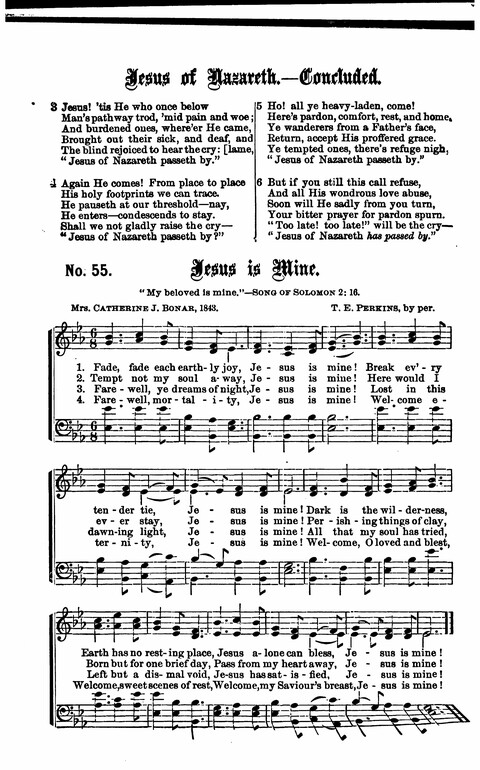 Gospel Tent Songs: Selected by F. H. Jacobs and I. Allan Sankey at the request of the Evangelistic Committee of Greater New York page 55