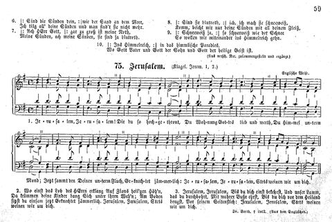 Das geistliche Volkslied: Sammlung geistlicher Lieder für außergottesdienstliche Kreise in vierstimmigem Satze, zugleich asl Begleiterin der "Kleine Missionsharfe" (10. Auflage) page 59