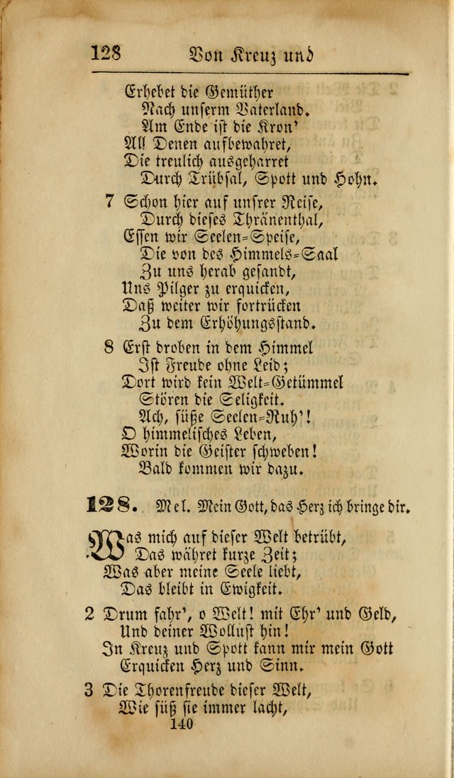 Geistliche viole: oder eine kleine Sammlung Geistreicher Lieder zum Gebrauch der Evangelischen Gemeinschaft und heilsuchender Seelen uberhaupt. page 143