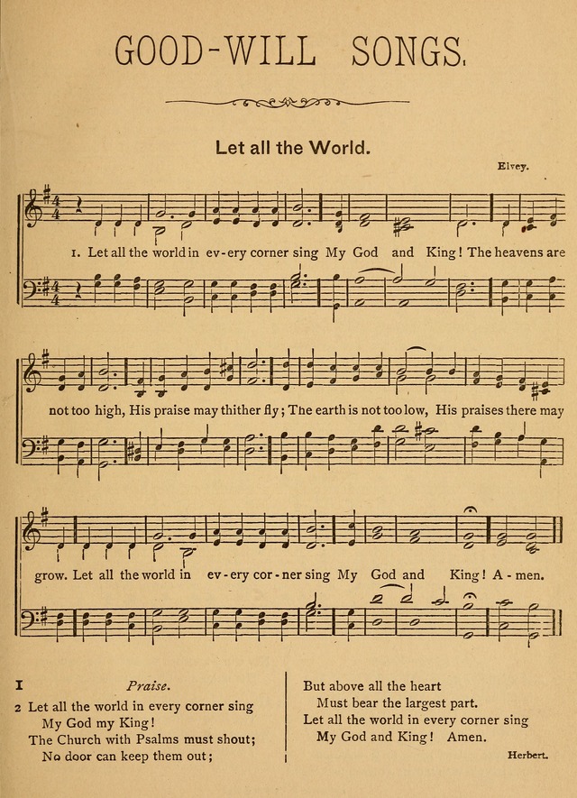 Good-Will Songs: a Compilation of Hymns and Tunes page 2
