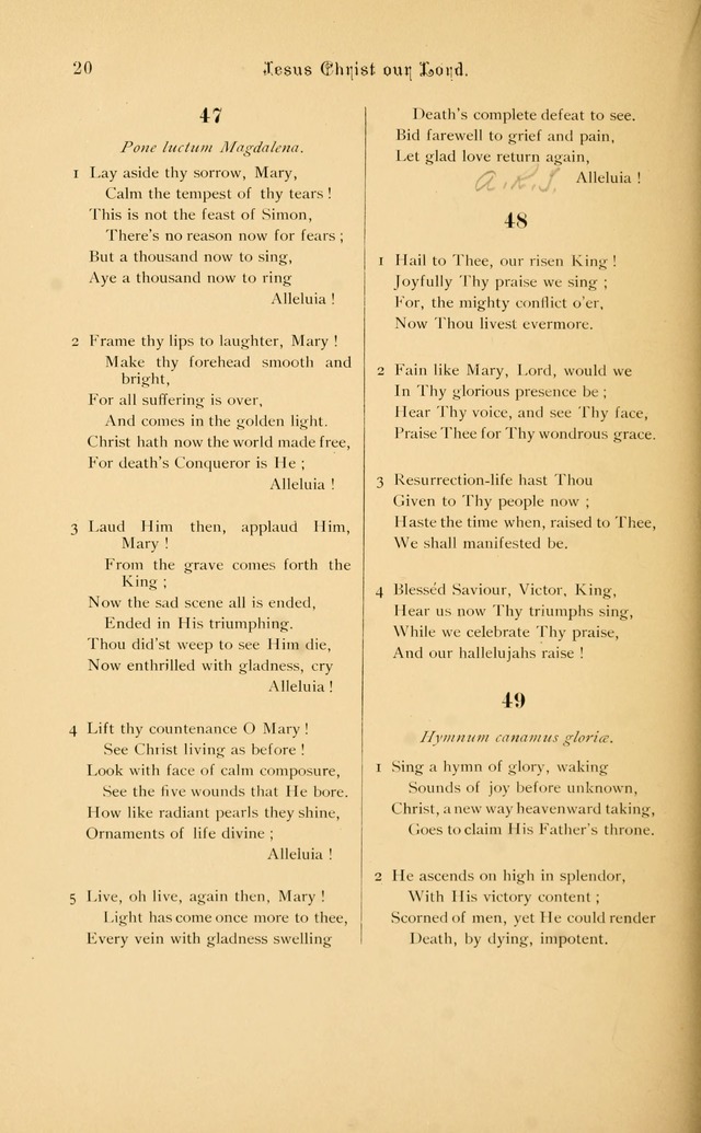 Hymnal page 20
