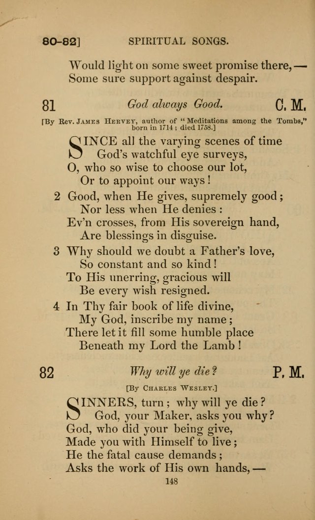 Hymns for All Christians page 148