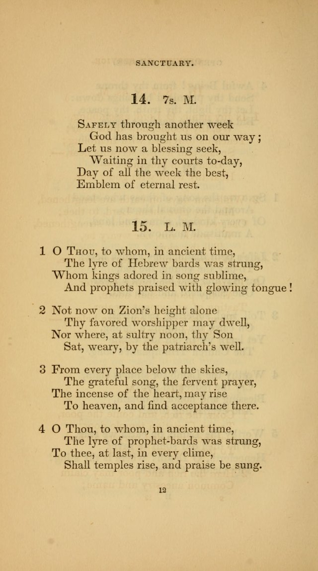 Hymns for the Church of Christ (3rd thousand) page 12