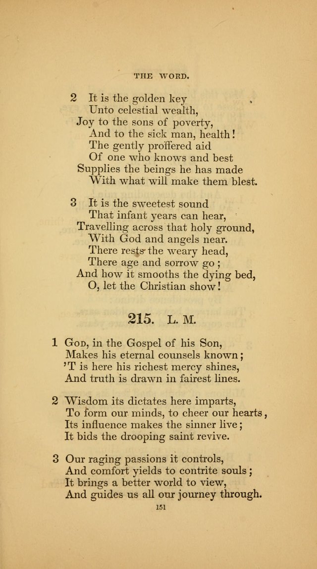 Hymns for the Church of Christ (3rd thousand) page 151
