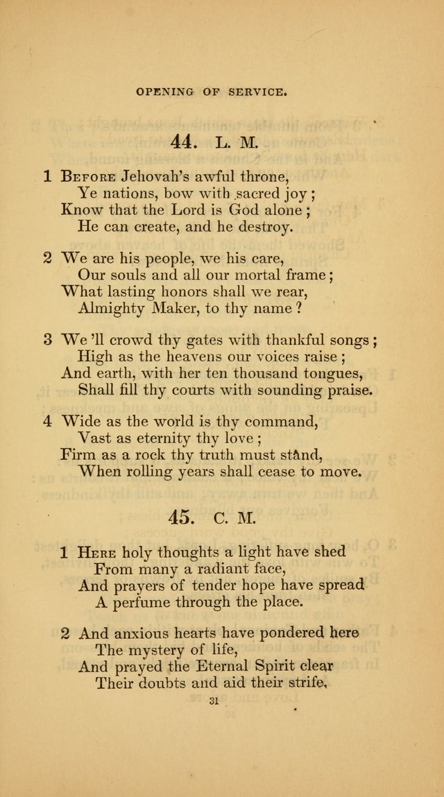 Hymns for the Church of Christ (3rd thousand) page 31