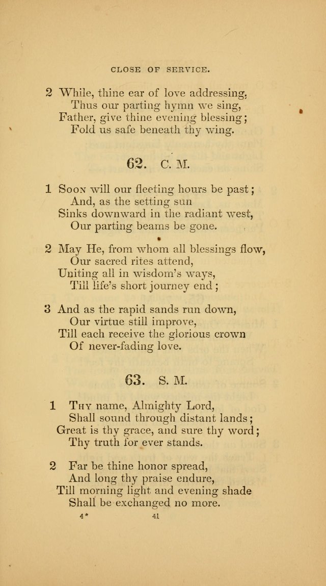 Hymns for the Church of Christ (3rd thousand) page 41