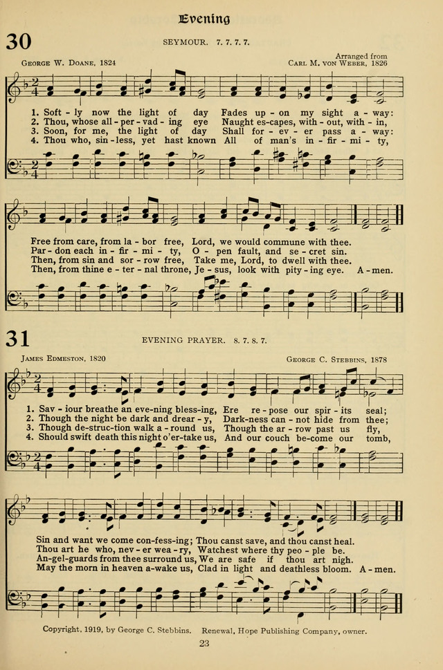 Hymns for the Living Age page 23