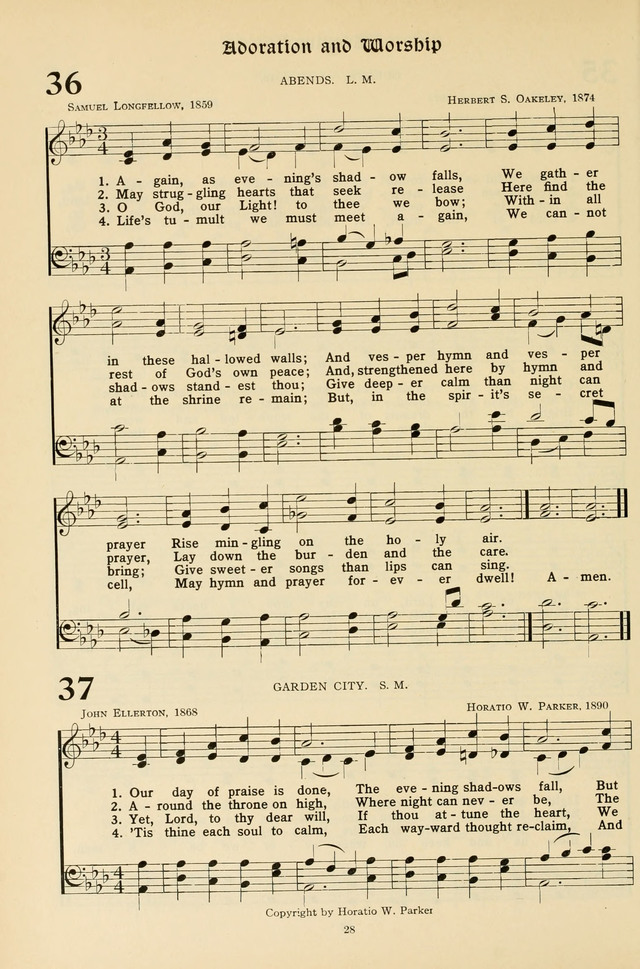 Hymns for the Living Age page 28