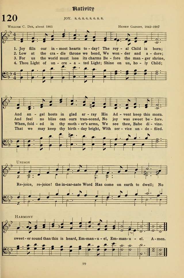 Hymns for the Living Age page 99