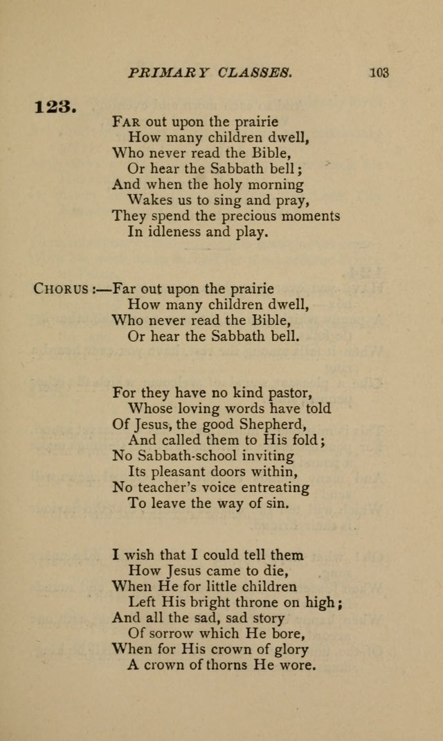 Hymnal for Primary Classes: a collection of hymns and tunes, recitations and exercises, being a manual for primary Sunday-schools (Words ed.) page 100