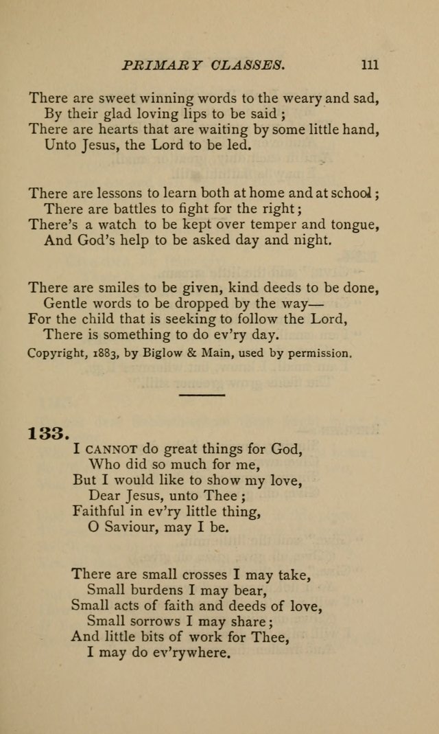 Hymnal for Primary Classes: a collection of hymns and tunes, recitations and exercises, being a manual for primary Sunday-schools page 108
