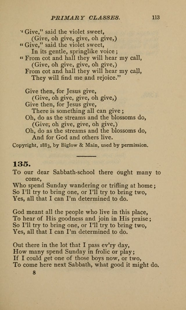 Hymnal for Primary Classes: a collection of hymns and tunes, recitations and exercises, being a manual for primary Sunday-schools page 110