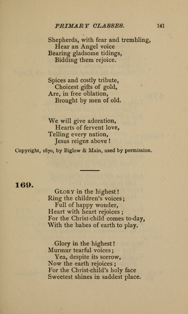 Hymnal for Primary Classes: a collection of hymns and tunes, recitations and exercises, being a manual for primary Sunday-schools (Words ed.) page 138