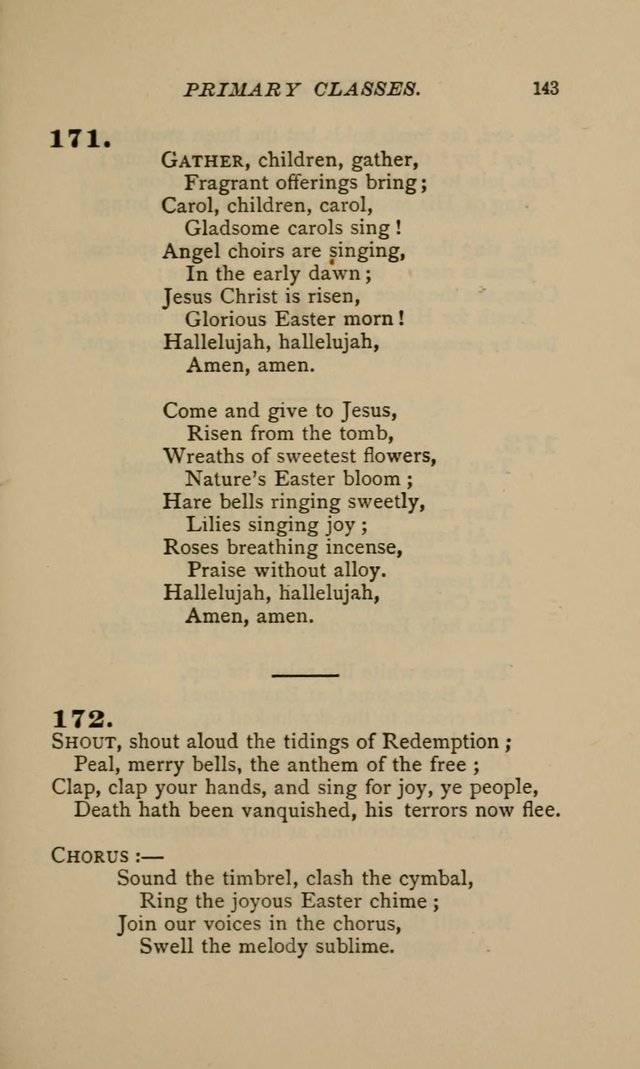 Hymnal for Primary Classes: a collection of hymns and tunes, recitations and exercises, being a manual for primary Sunday-schools (Words ed.) page 140