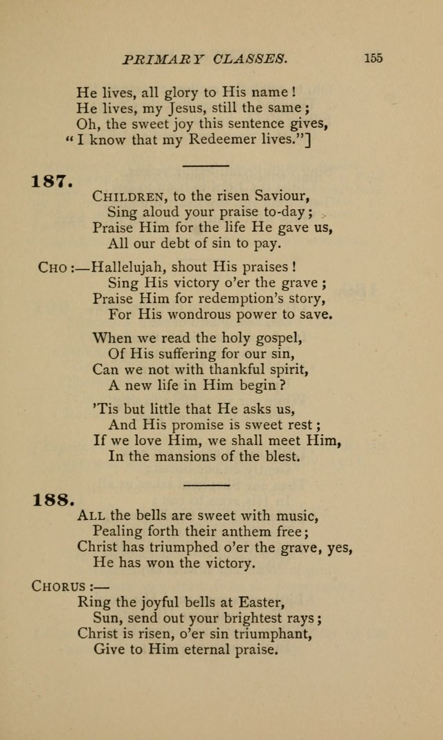 Hymnal for Primary Classes: a collection of hymns and tunes, recitations and exercises, being a manual for primary Sunday-schools (Words ed.) page 152