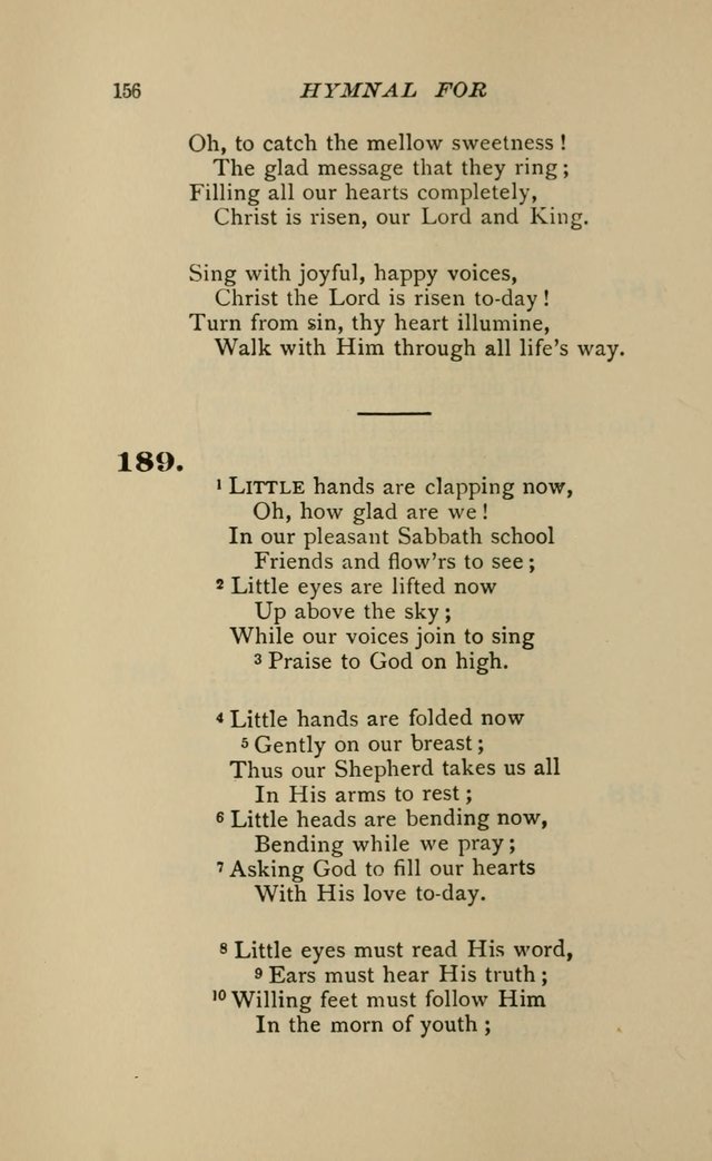 Hymnal for Primary Classes: a collection of hymns and tunes, recitations and exercises, being a manual for primary Sunday-schools (Words ed.) page 153