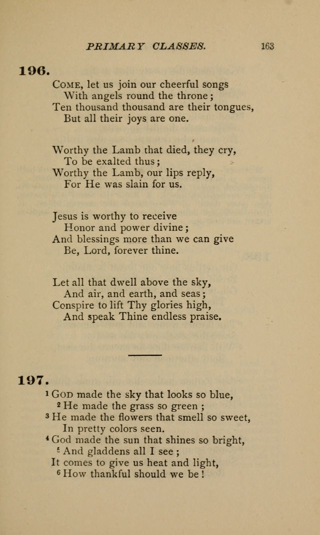 Hymnal for Primary Classes: a collection of hymns and tunes, recitations and exercises, being a manual for primary Sunday-schools (Words ed.) page 160
