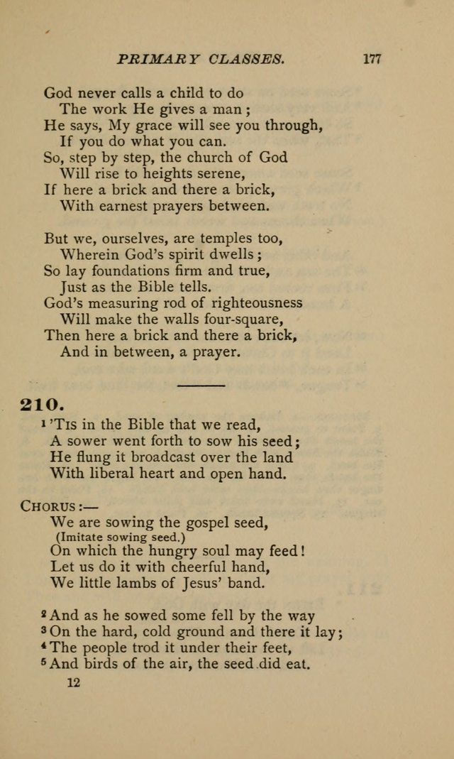 Hymnal for Primary Classes: a collection of hymns and tunes, recitations and exercises, being a manual for primary Sunday-schools (Words ed.) page 174