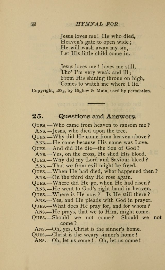 Hymnal for Primary Classes: a collection of hymns and tunes, recitations and exercises, being a manual for primary Sunday-schools (Words ed.) page 19