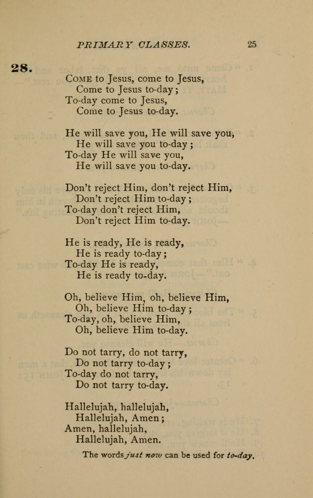 Hymnal for Primary Classes: a collection of hymns and tunes, recitations and exercises, being a manual for primary Sunday-schools (Words ed.) page 22