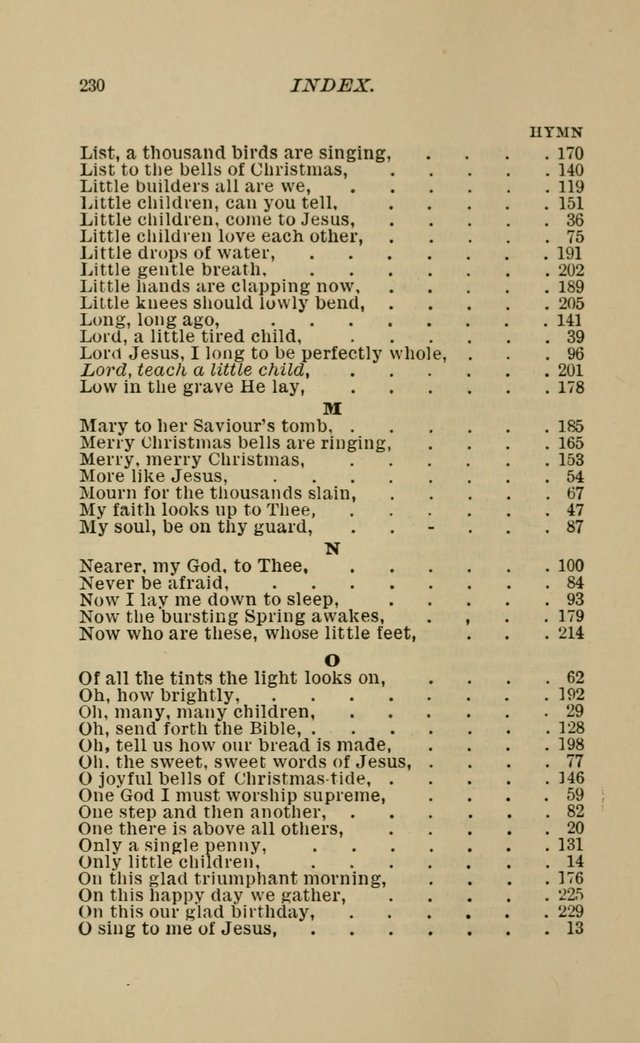 Hymnal for Primary Classes: a collection of hymns and tunes, recitations and exercises, being a manual for primary Sunday-schools (Words ed.) page 227