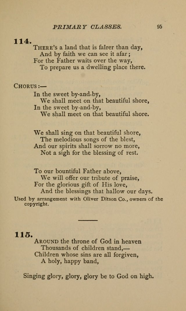 Hymnal for Primary Classes: a collection of hymns and tunes, recitations and exercises, being a manual for primary Sunday-schools (Words ed.) page 92